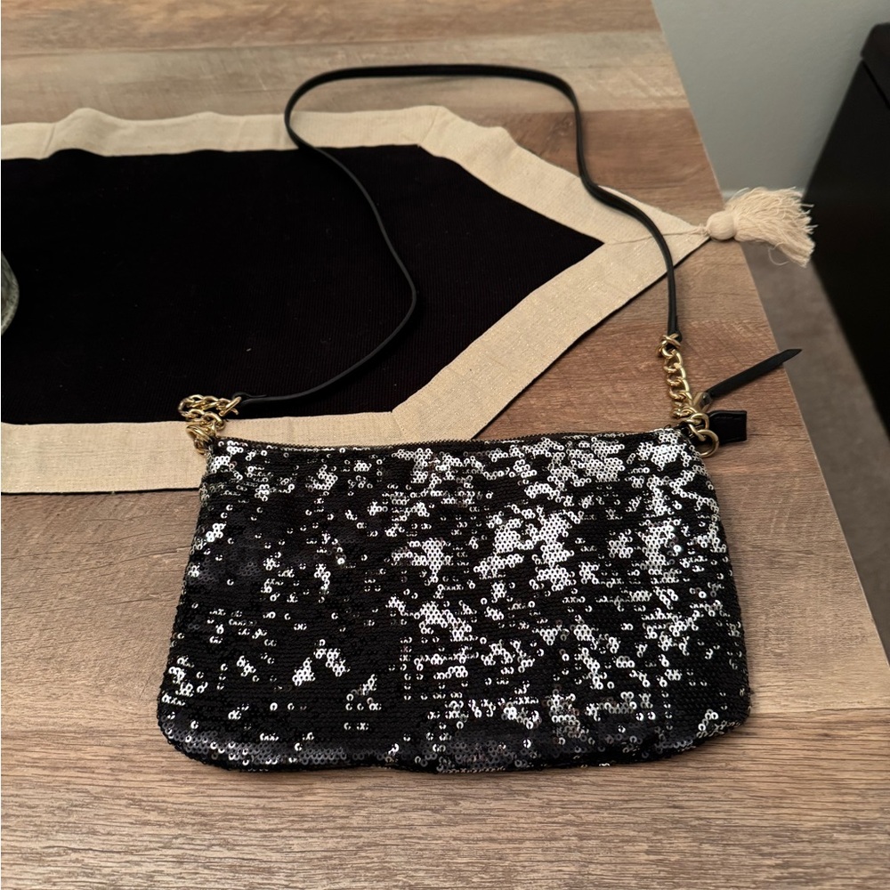 Juicy Couture Sequin Black and Silver Women's Bag